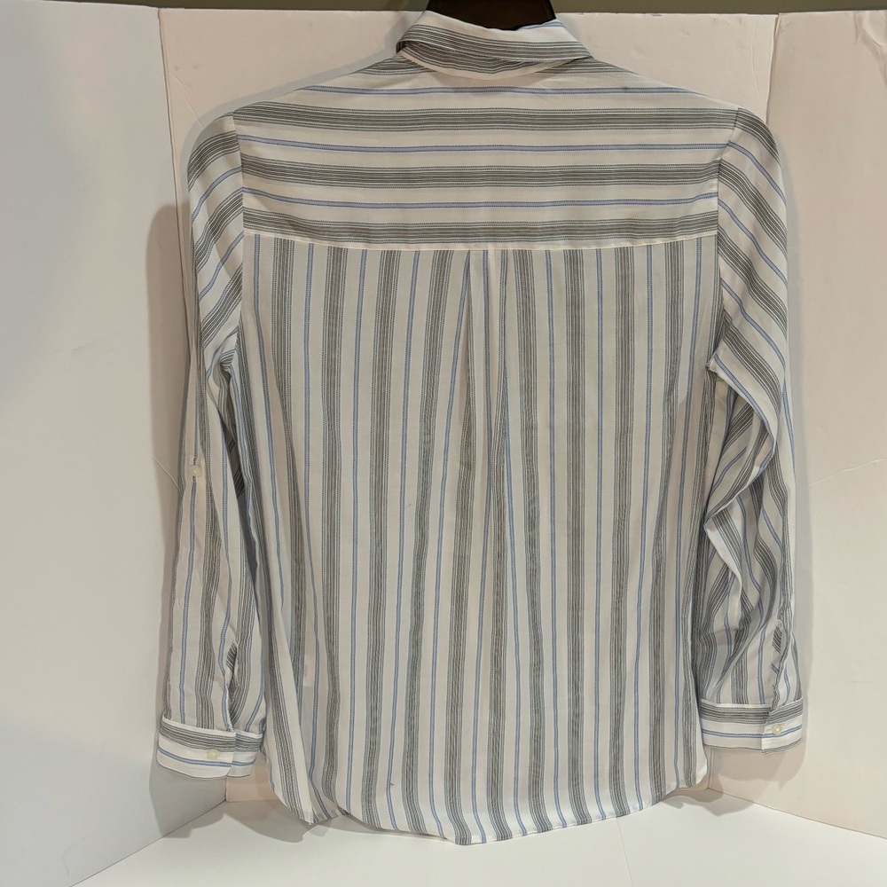 Express Portofino The City Shirt Button Down Long Convertible Sleeves Striped - Picture 3 of 7
